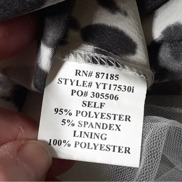 Ruby Rox Black and White Strapless Dress - Picture 6 of 8